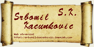 Srbomil Kačunković vizit kartica